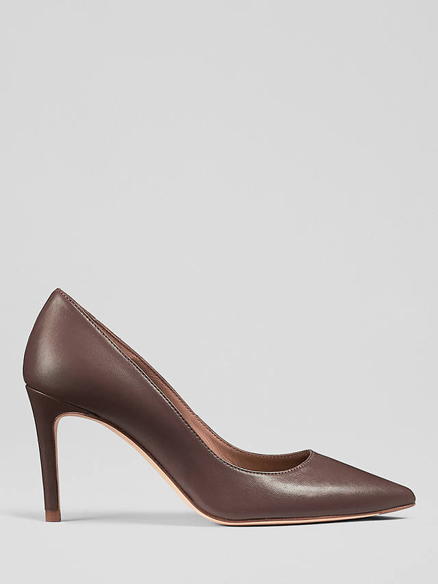 L.K.Bennett Floret Pointed Toe Court Shoes, Chocolate