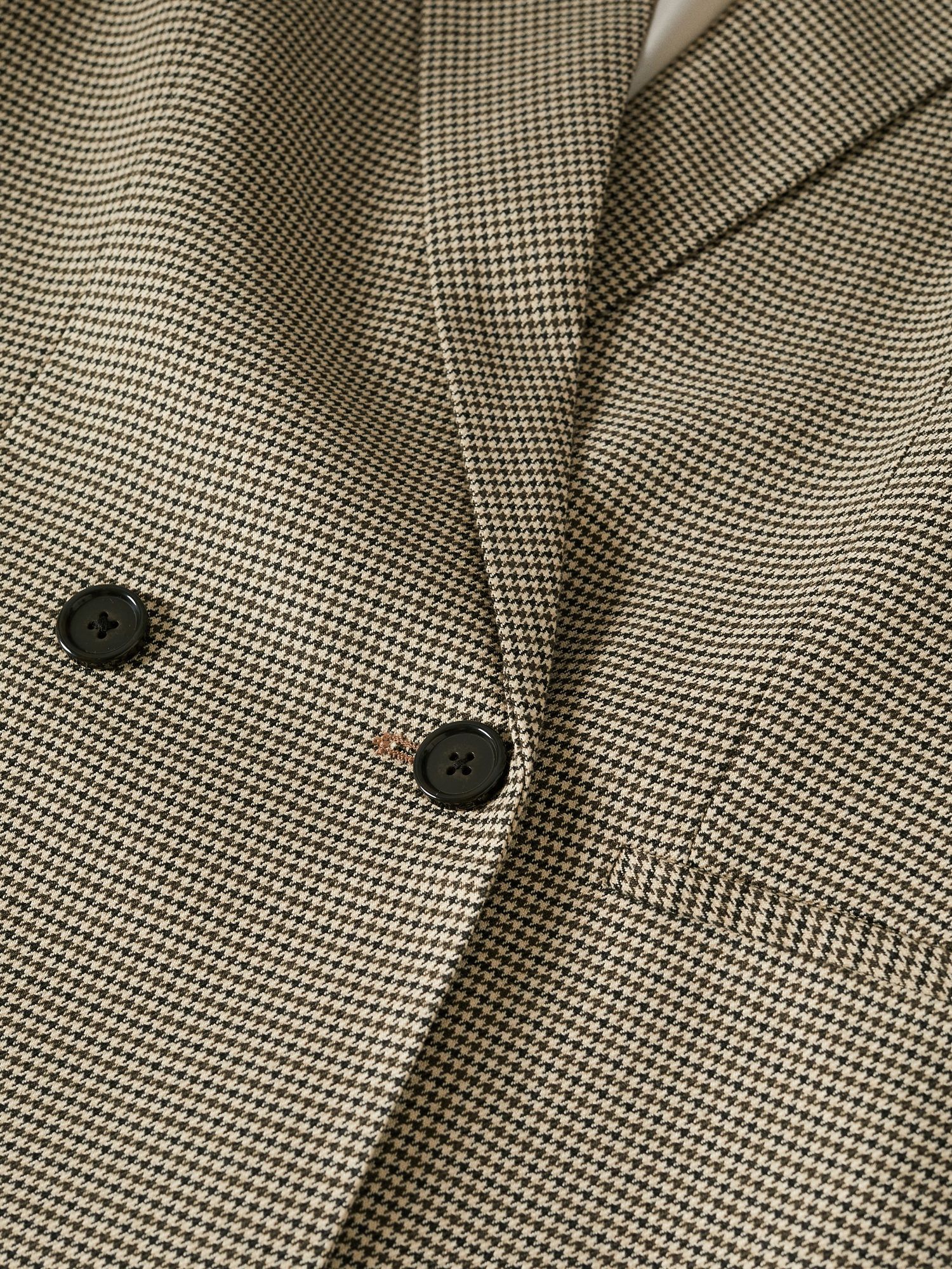 Mango Charli Dogtooth Blazer, Brown at John Lewis & Partners