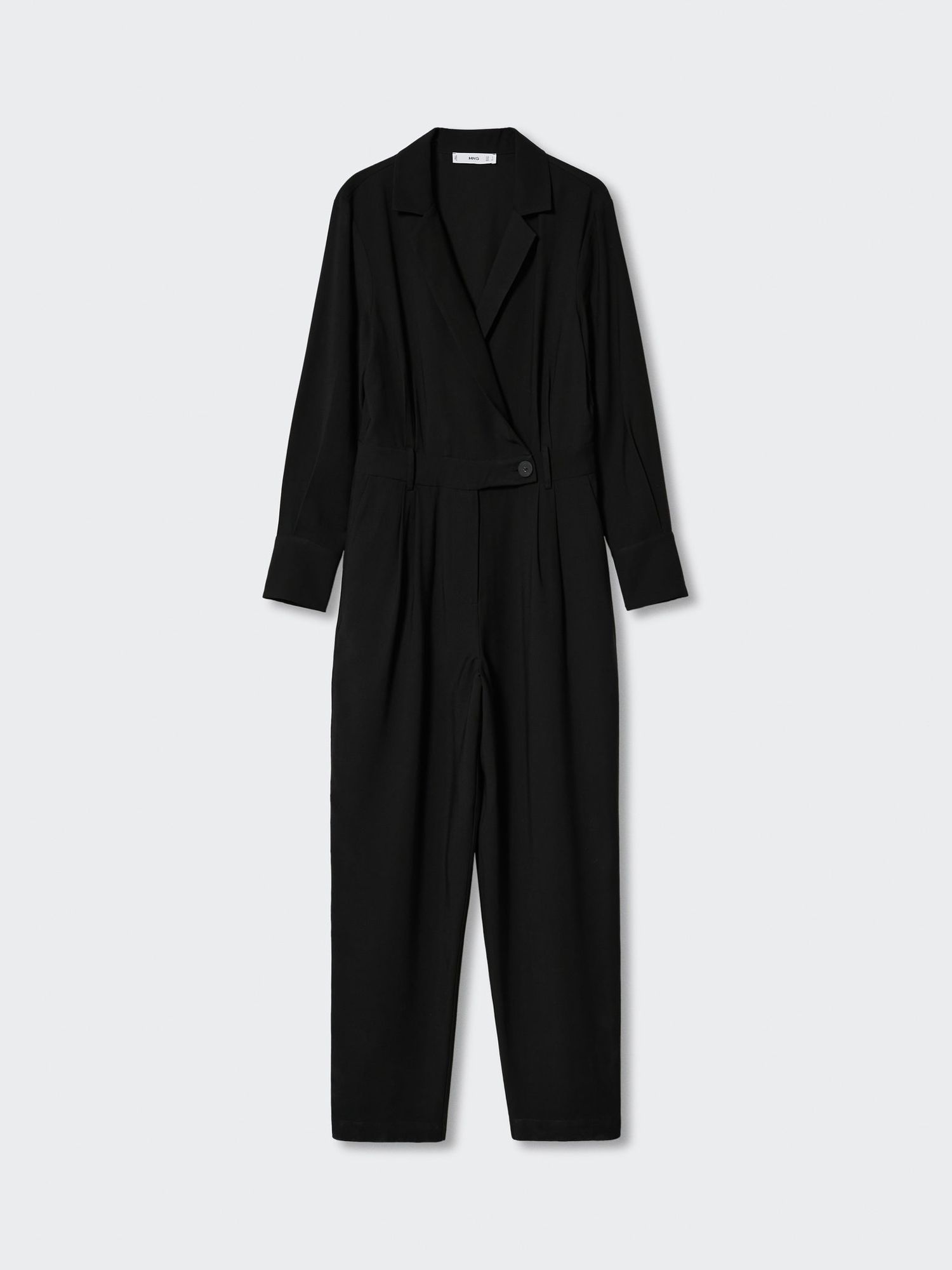 Mango Suit-Style Jumpsuit, Black at John Lewis & Partners