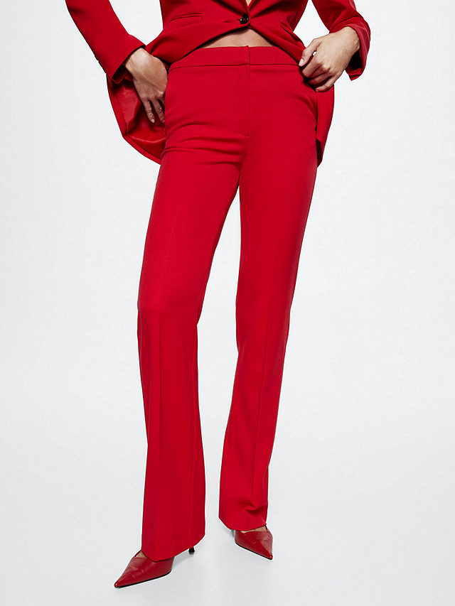 Mango Amberes Trousers, Red, 18