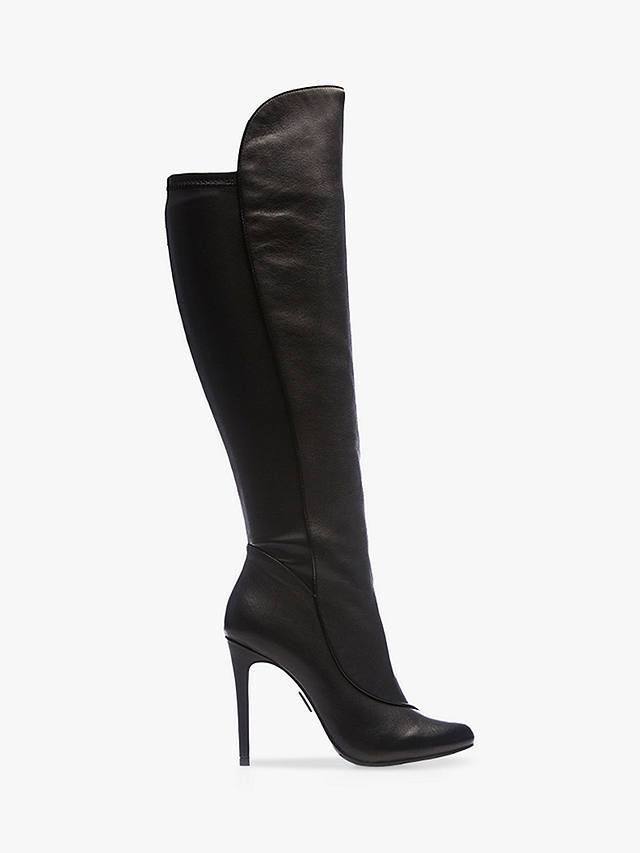 Moda in Pelle Savi Leather Over The Knee Boots, Black