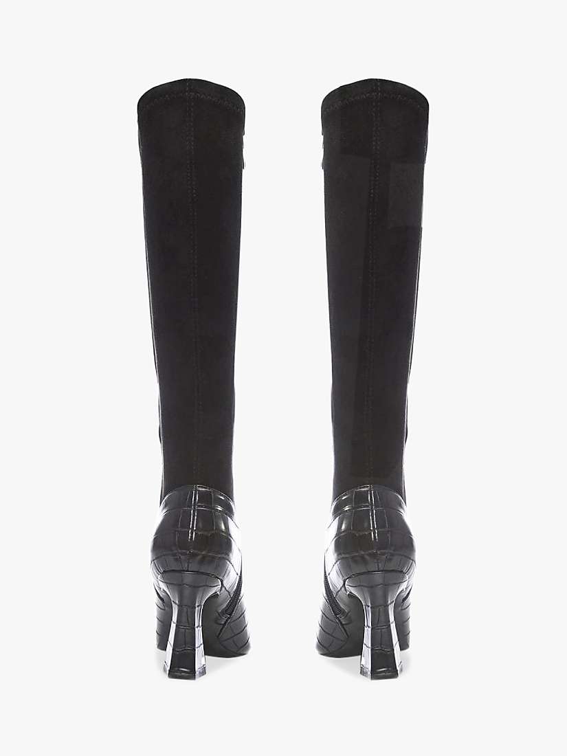 Buy Moda in Pelle Sarisa Patent Croc Knee High Boots, Black Online at johnlewis.com