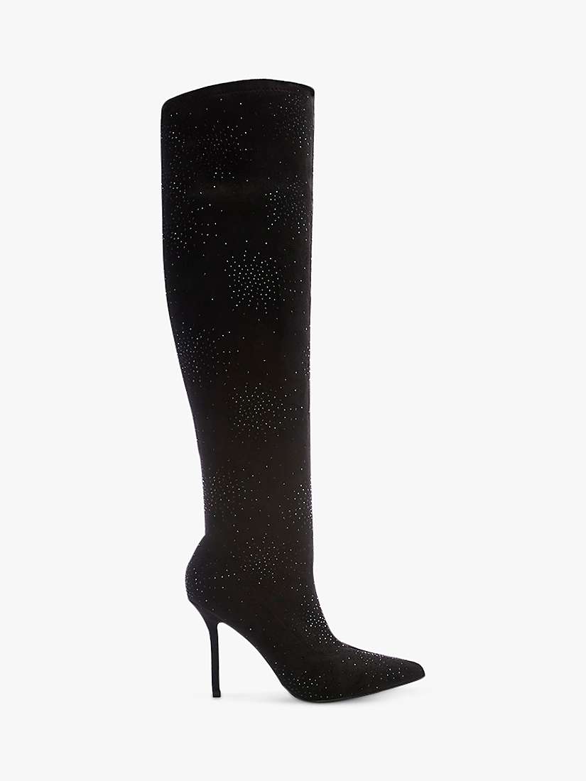 Buy Moda in Pelle Zarina High Heel Over The Knee Boots, Jet Black Online at johnlewis.com