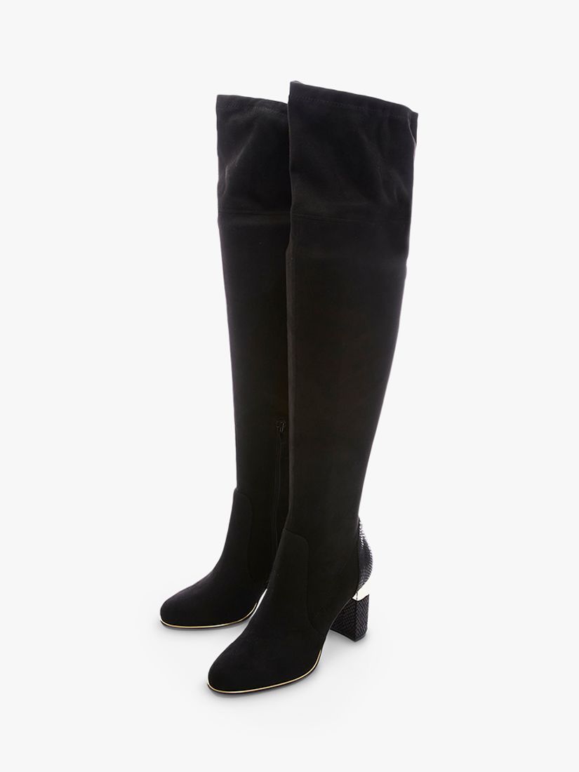 Moda in Pelle Valentinne Over The Knee Boots, Black, 3