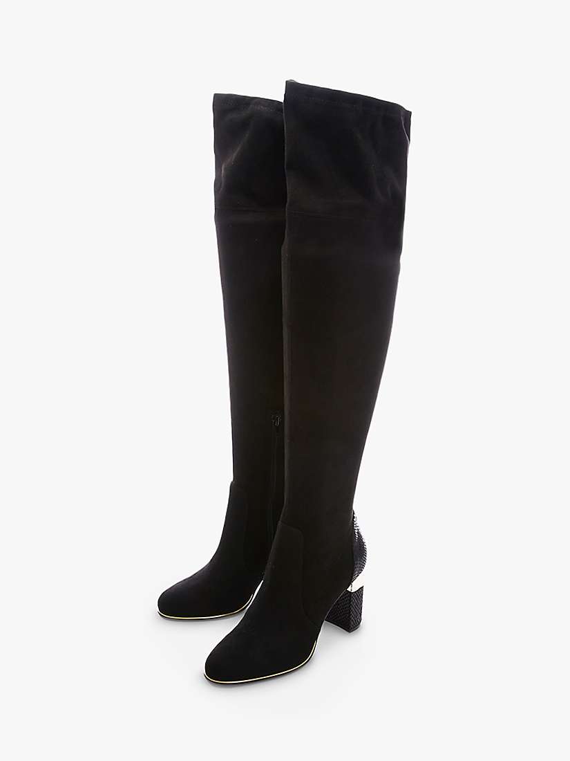 Buy Moda in Pelle Valentinne Over The Knee Boots, Black Online at johnlewis.com