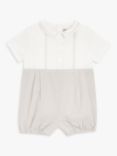 John Lewis Heirloom Collection Baby Linen Romper, White