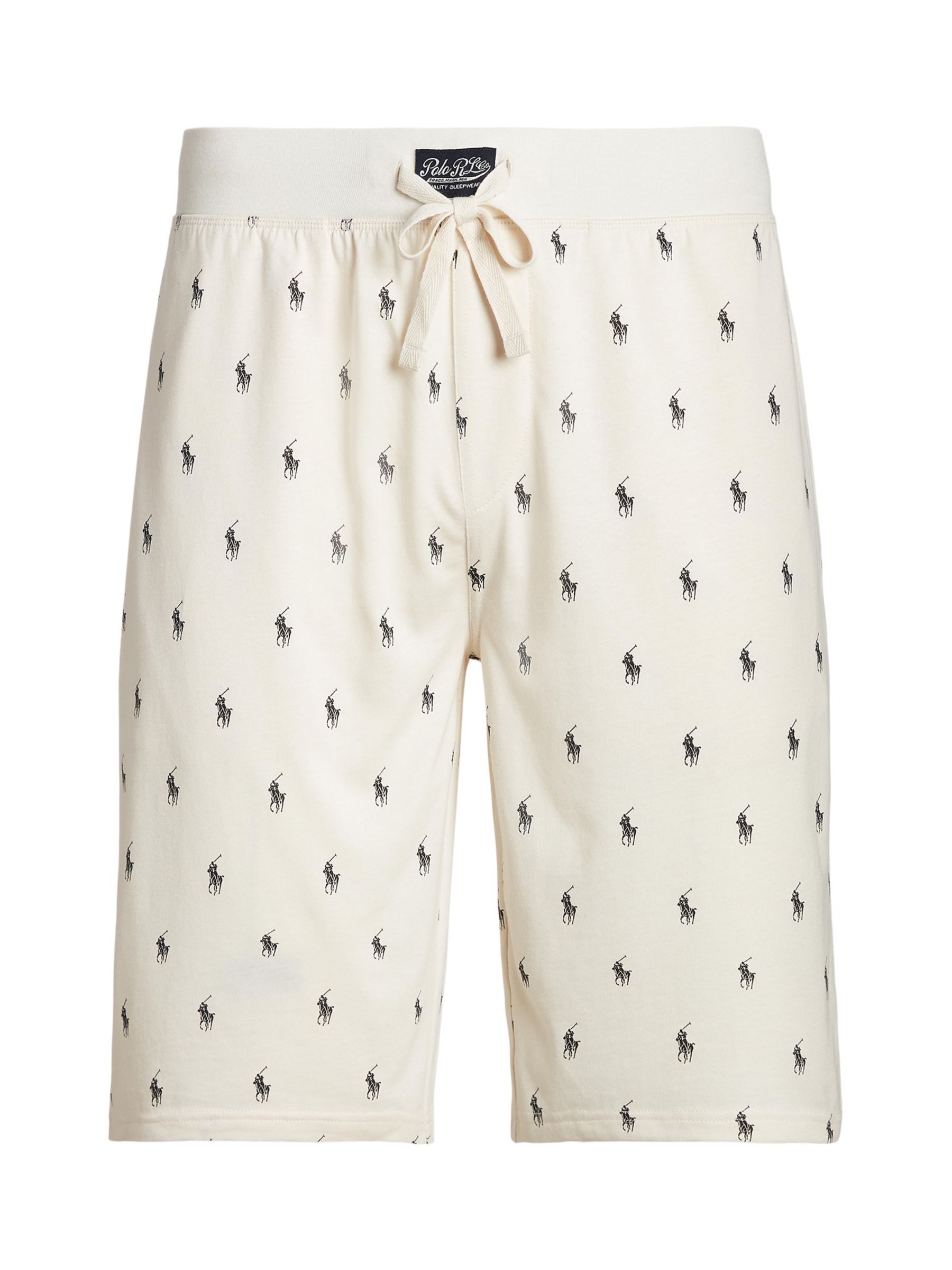 Polo Ralph Lauren Pony Pyjama Shorts, Guide Cream/Black at John Lewis &  Partners