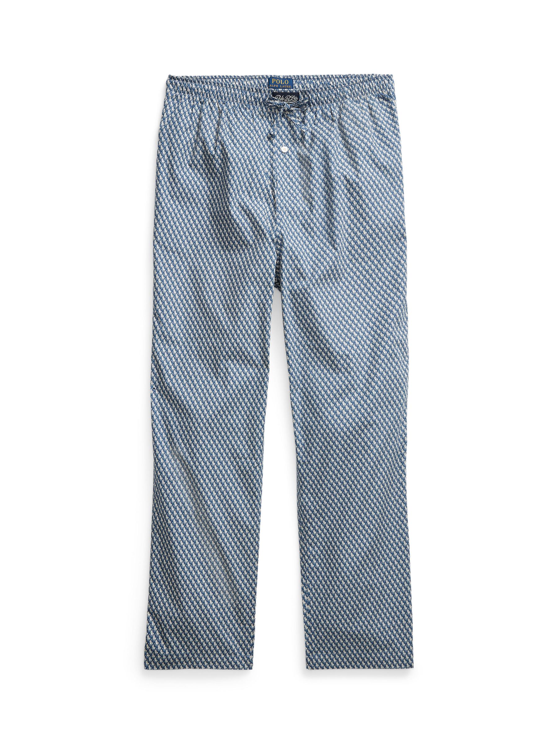 Polo Ralph Lauren Geometric Pyjamas Pants, Clancy Blue at John Lewis ...