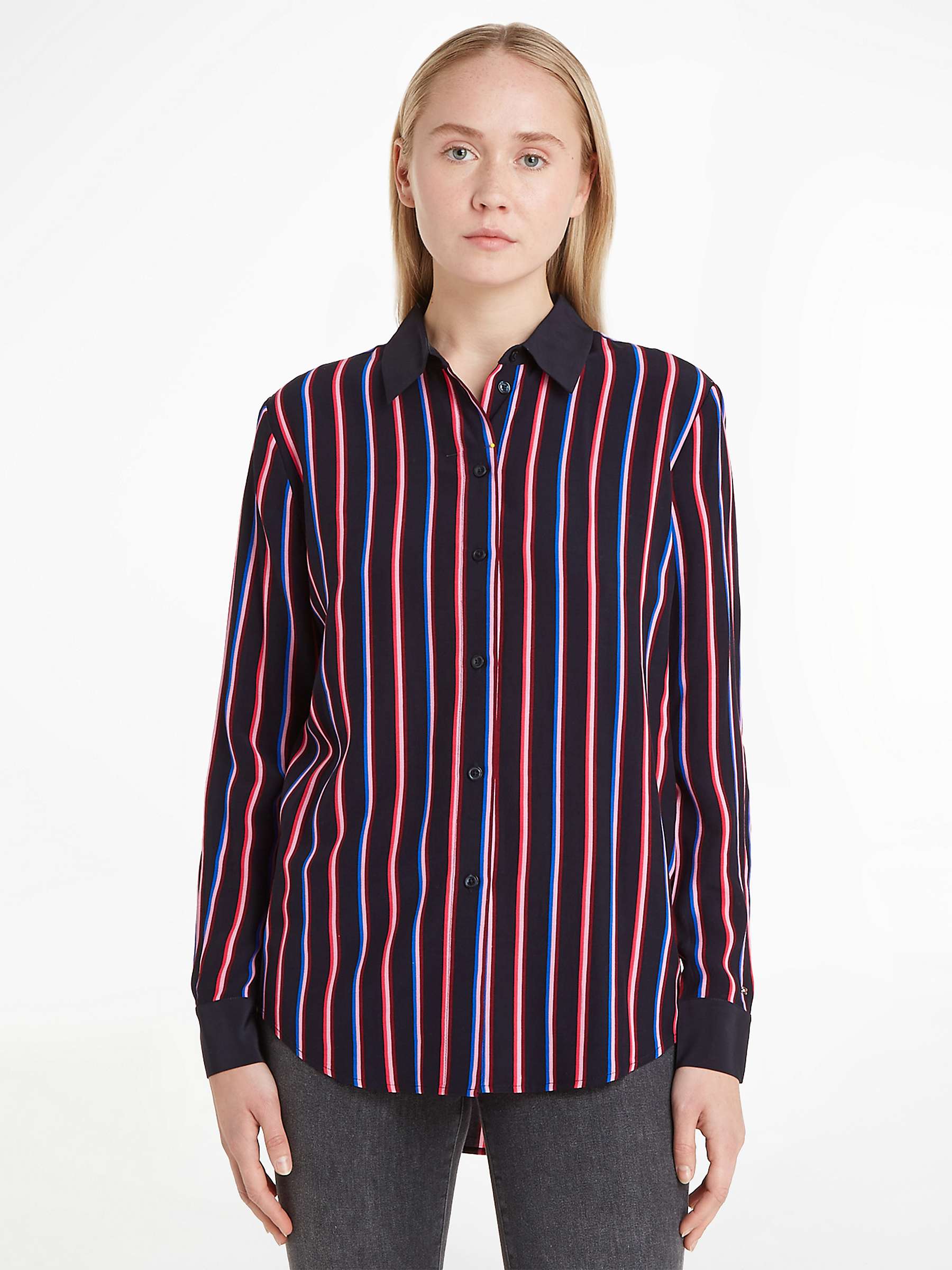 Buy Tommy Hilfiger Fleur Stripe Shirt, Mini Pop Stripe Online at johnlewis.com