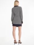 Tommy Hilfiger Monogram Knitted Shirt Dress, Black/White