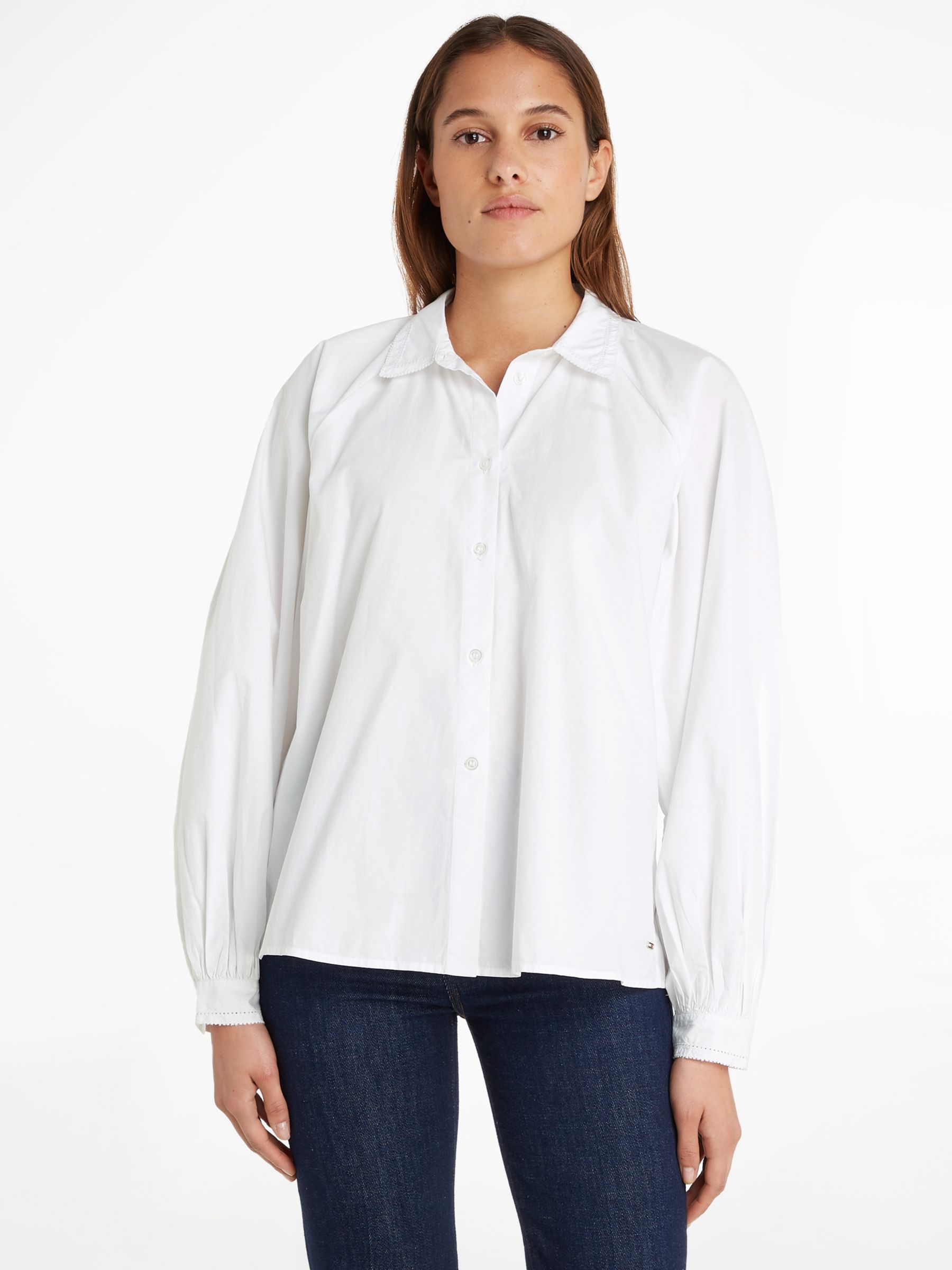 Tommy Hilfiger Organic Cotton Raglan Shirt, Optic White