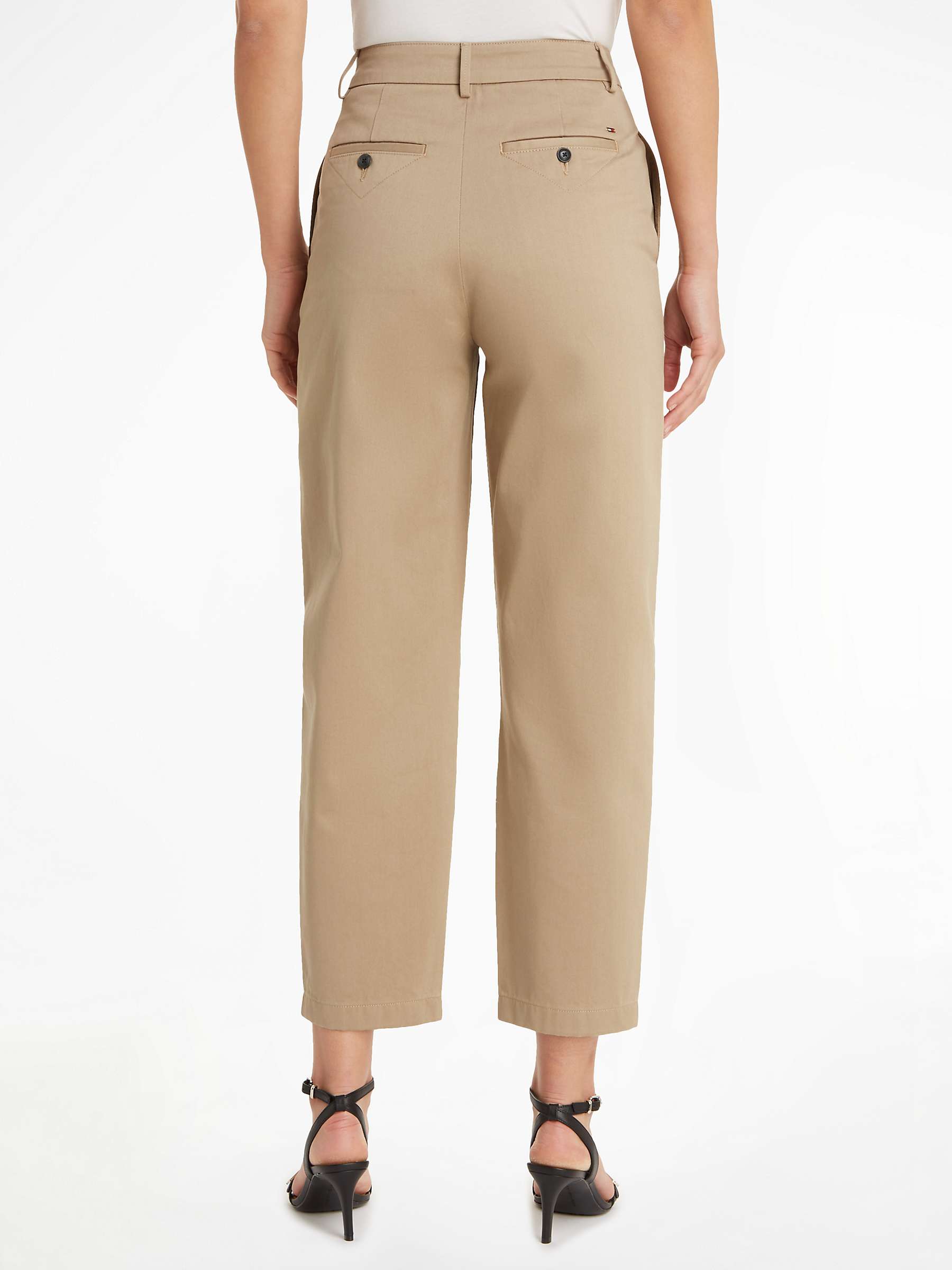 Buy Tommy Hilfiger Casual Chino Organic Cotton Trousers, Beige Online at johnlewis.com