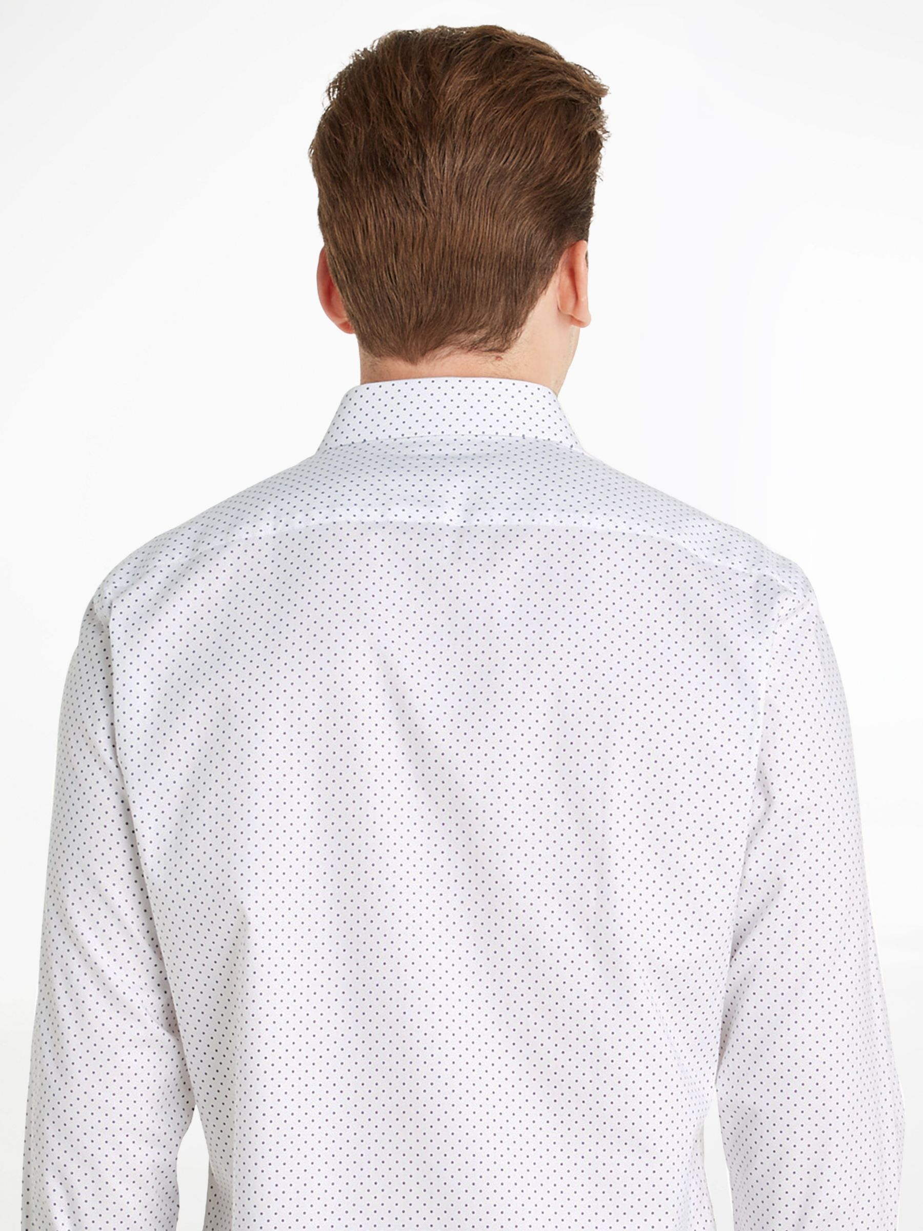 Tommy Hilfiger Dot Print Shirt, White/Navy, 38