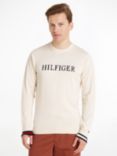 Tommy Hilfiger Cotton Graphic Crew Neck Jumper, Peach Dusk