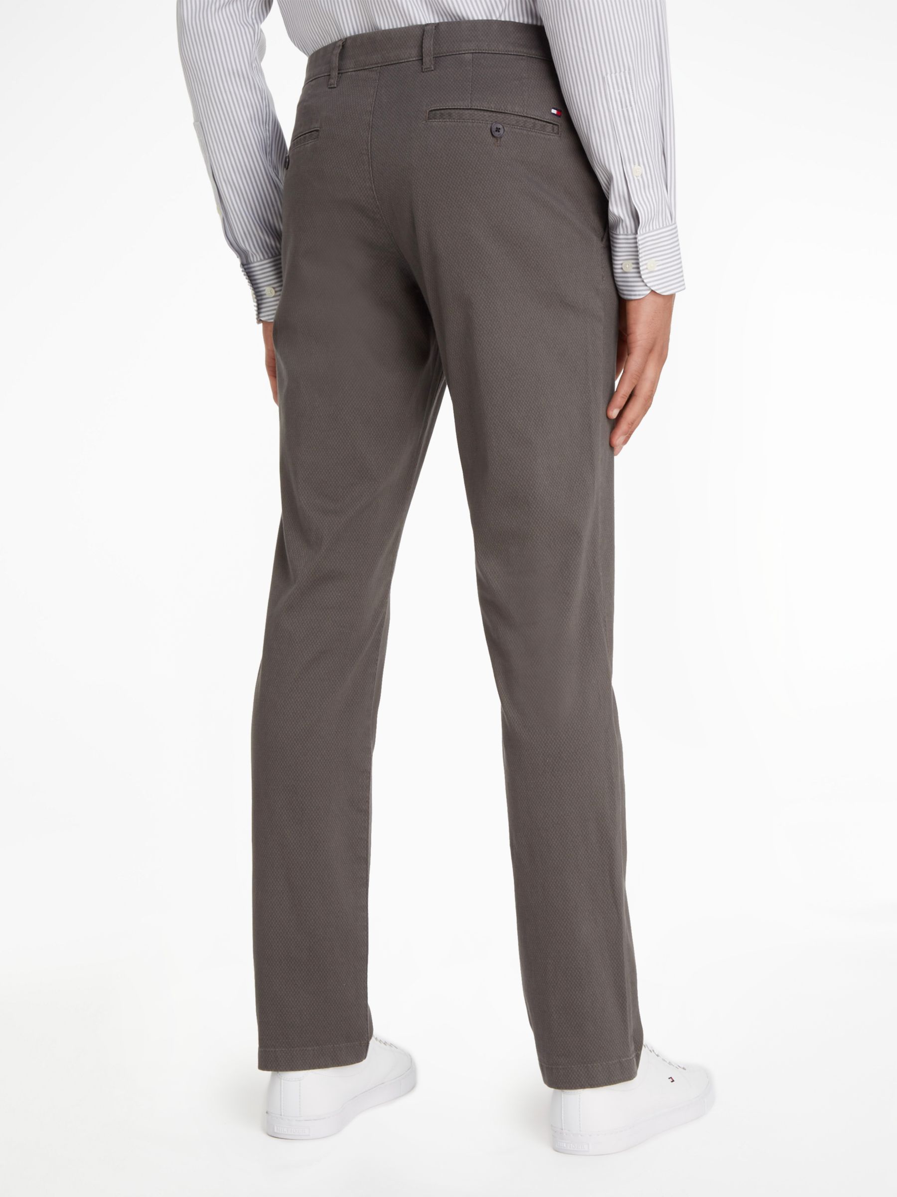 Tommy Hilfiger Denton Cotton Chinos, Dark Ash at John Lewis & Partners