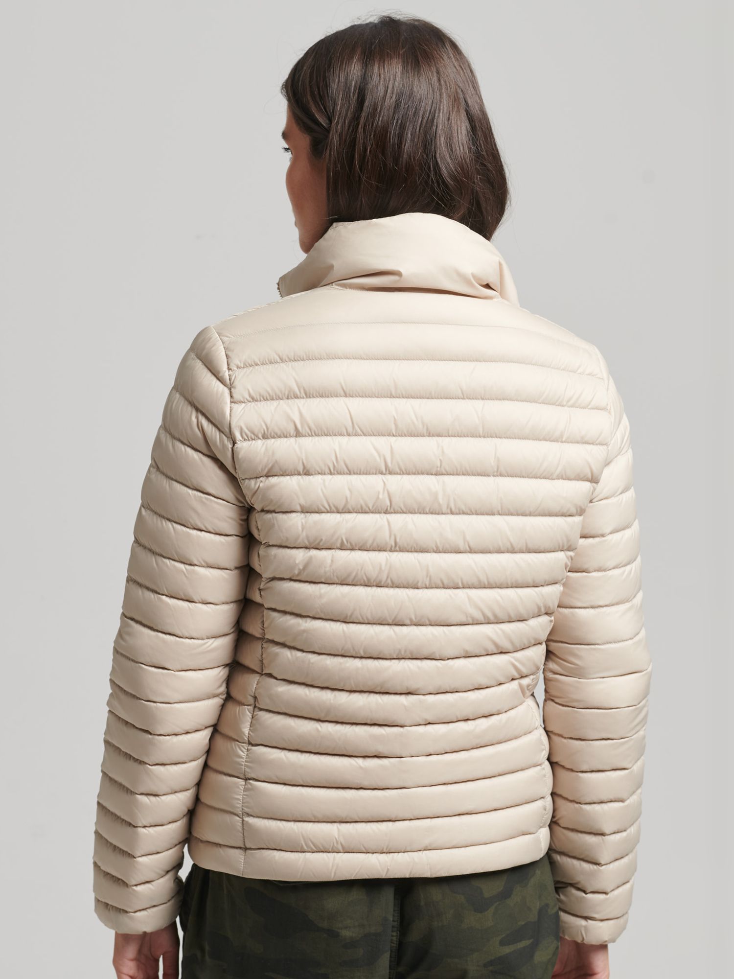 Superdry Tech Core Down Jacket, Feather Grey at John Lewis & Partners