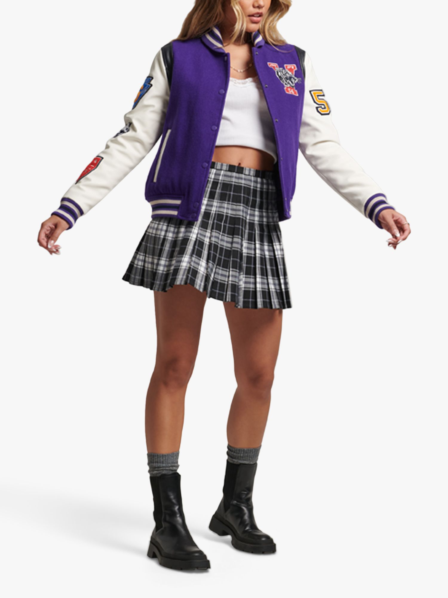 Superdry VARSITY - Blouson Bomber - winter purple/violet 