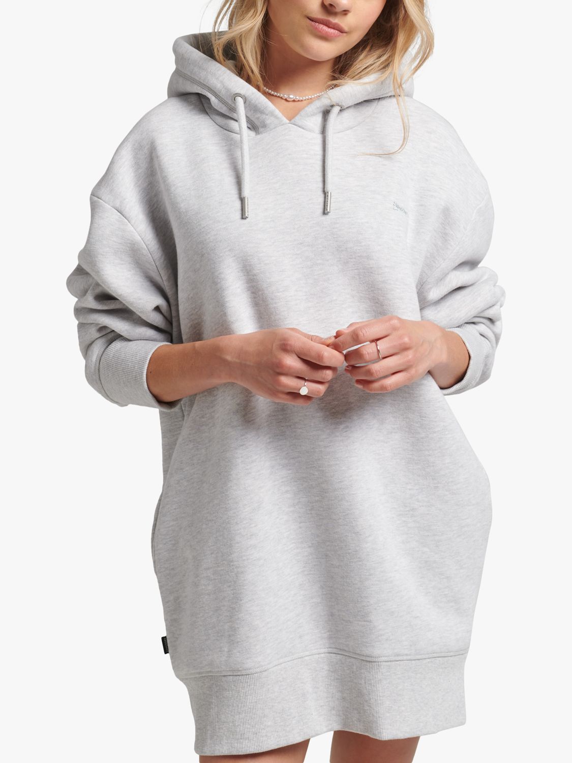Superdry Embroidered Logo Hoodie Mini Dress at John Lewis & Partners