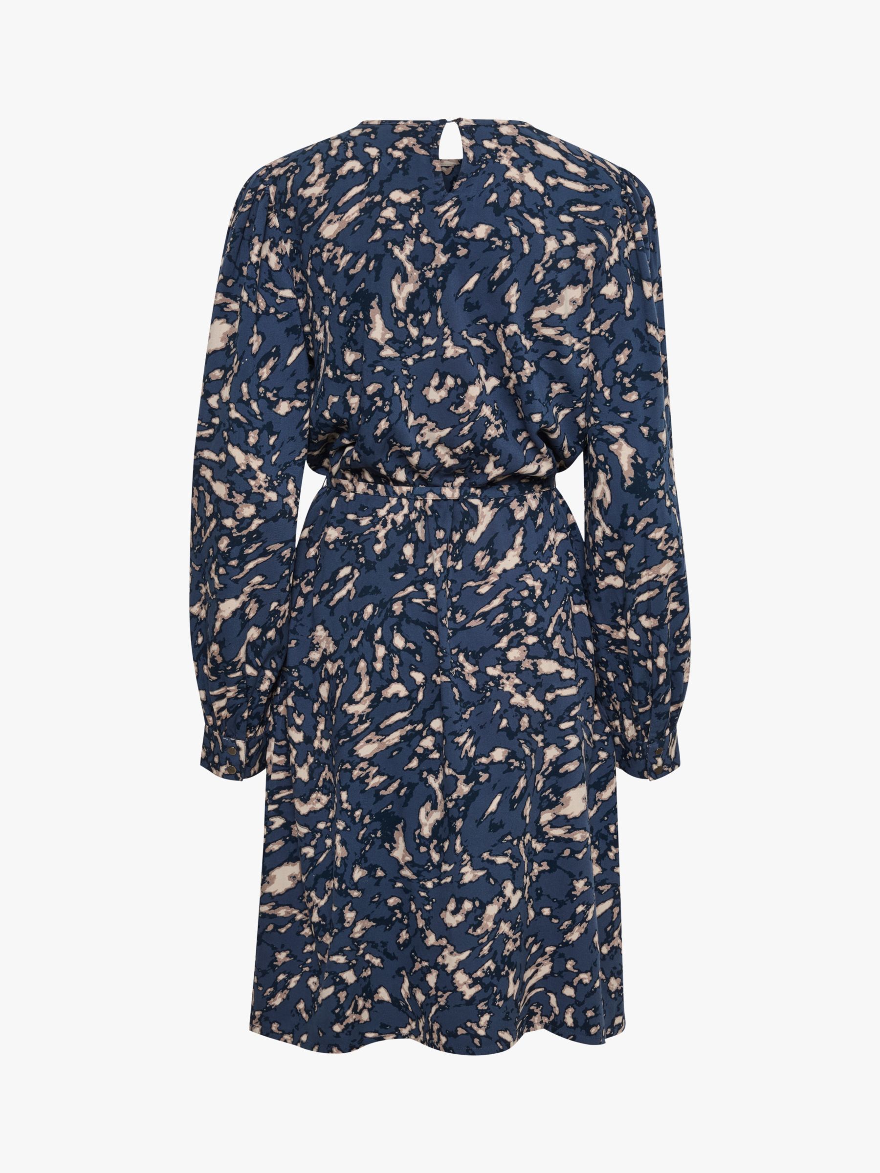 Buy KAFFE Via Long Sleeve Midi Dress, Vintage Indigo Online at johnlewis.com