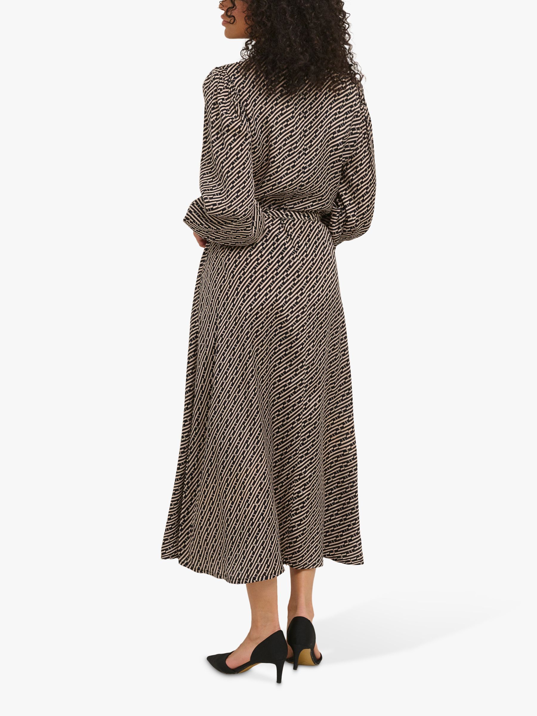 KAFFE Ninna Midi Printed Shirt Dress at John Lewis & Partners