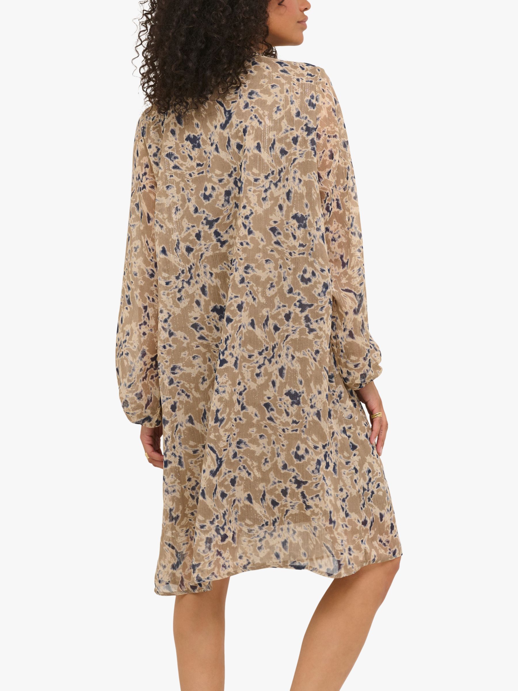 Buy KAFFE Sunda Abstract Knee Length Dress, Fallen Rock/Blue Online at johnlewis.com