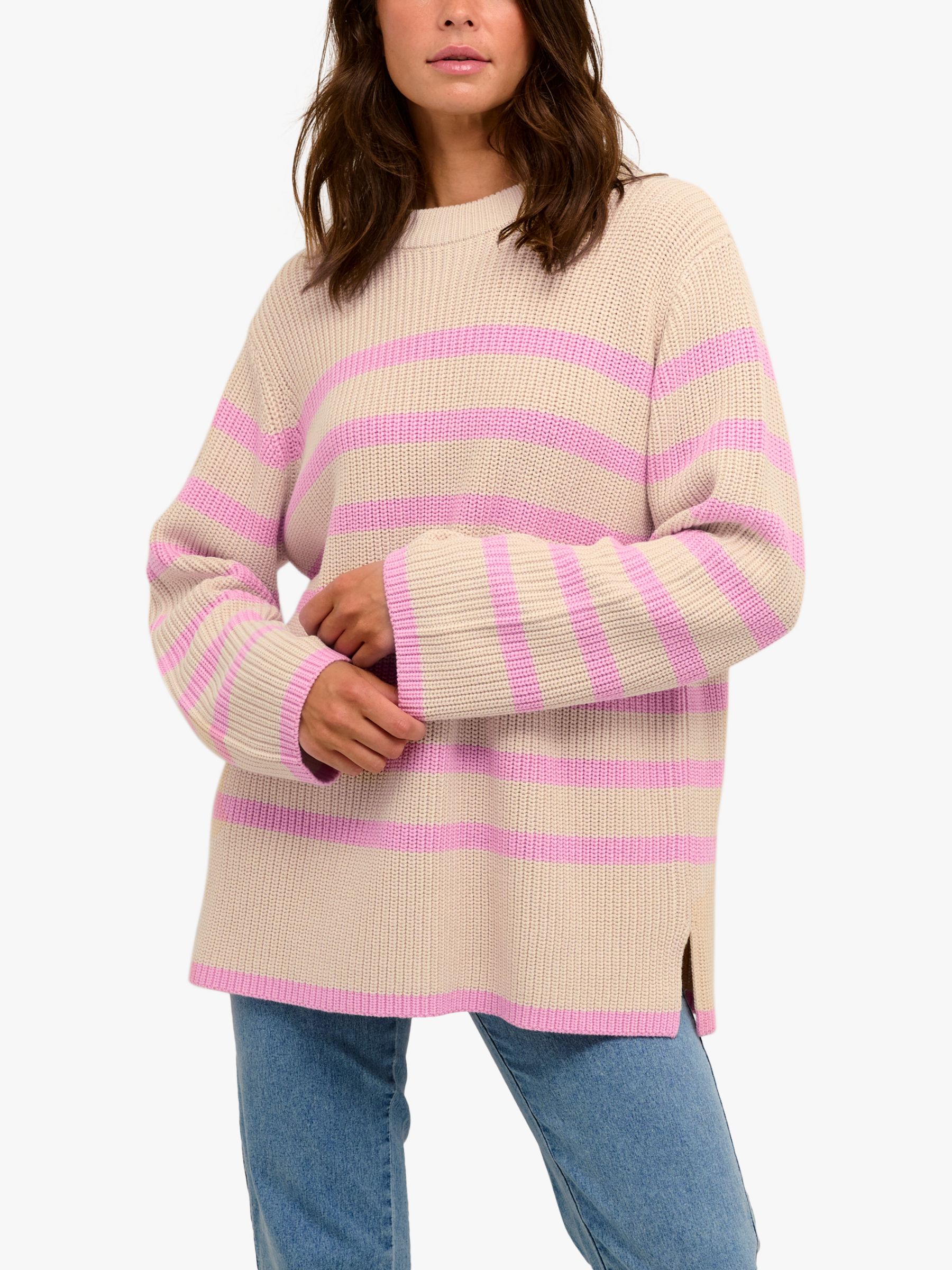Buy KAFFE Cilla Oversize Knit Pullover Stripe Jumper Online at johnlewis.com