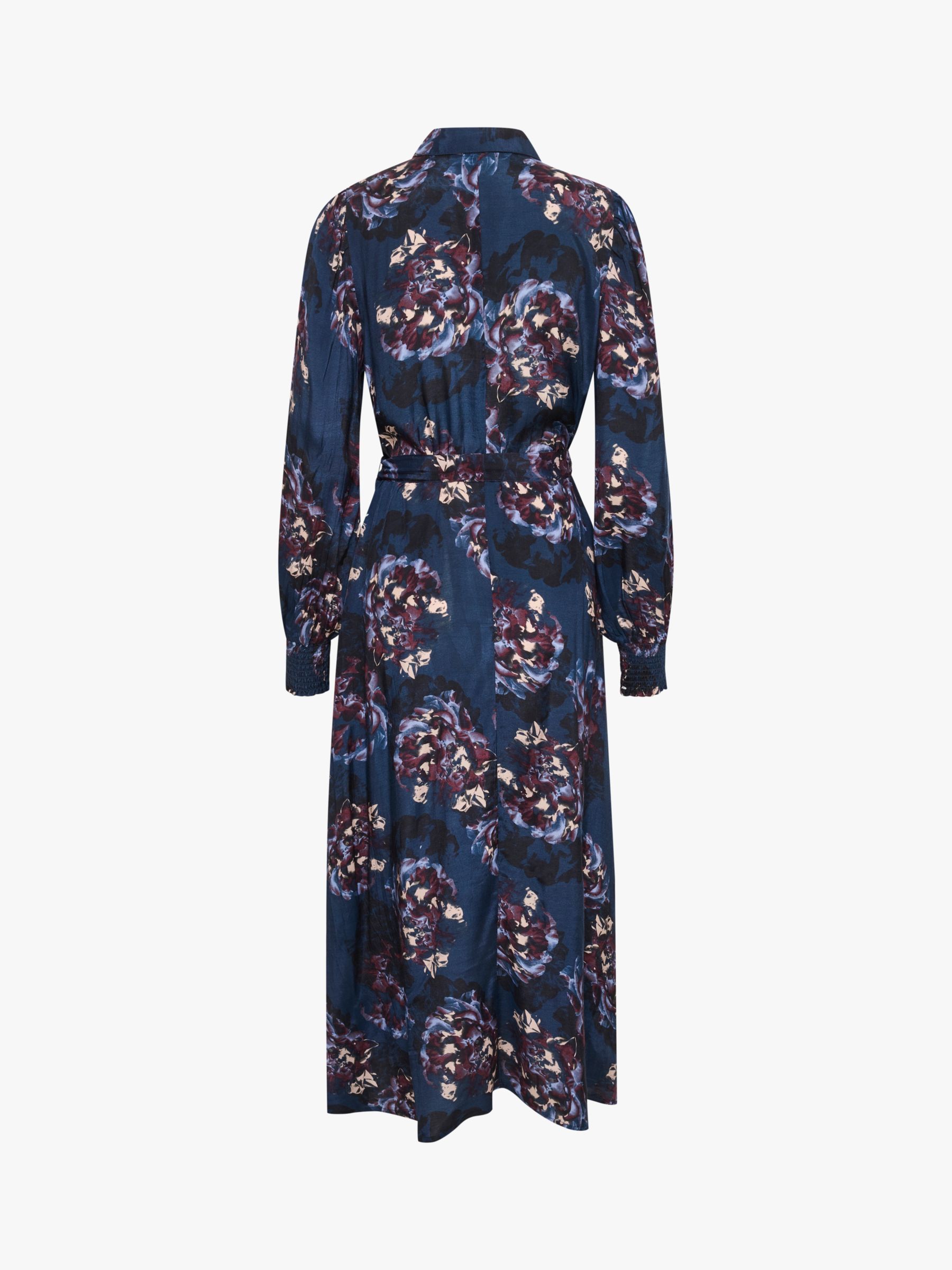KAFFE Ninna Midi Floral Shirt Dress at John Lewis & Partners