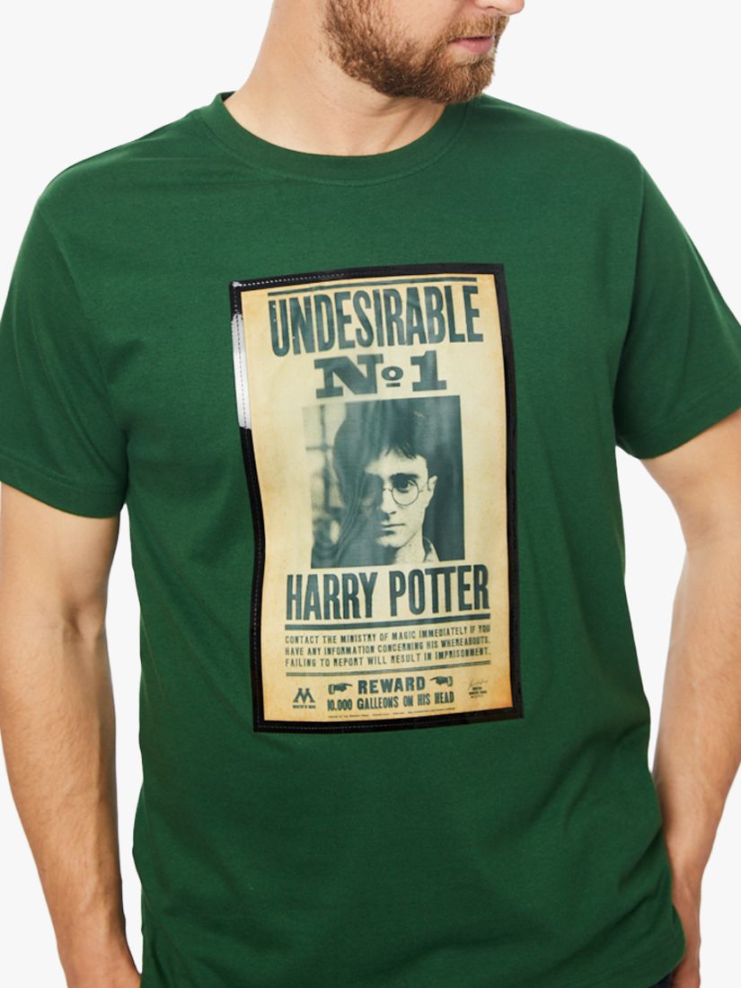 Fabric Flavours Harry Potter T-Shirt, Green, S