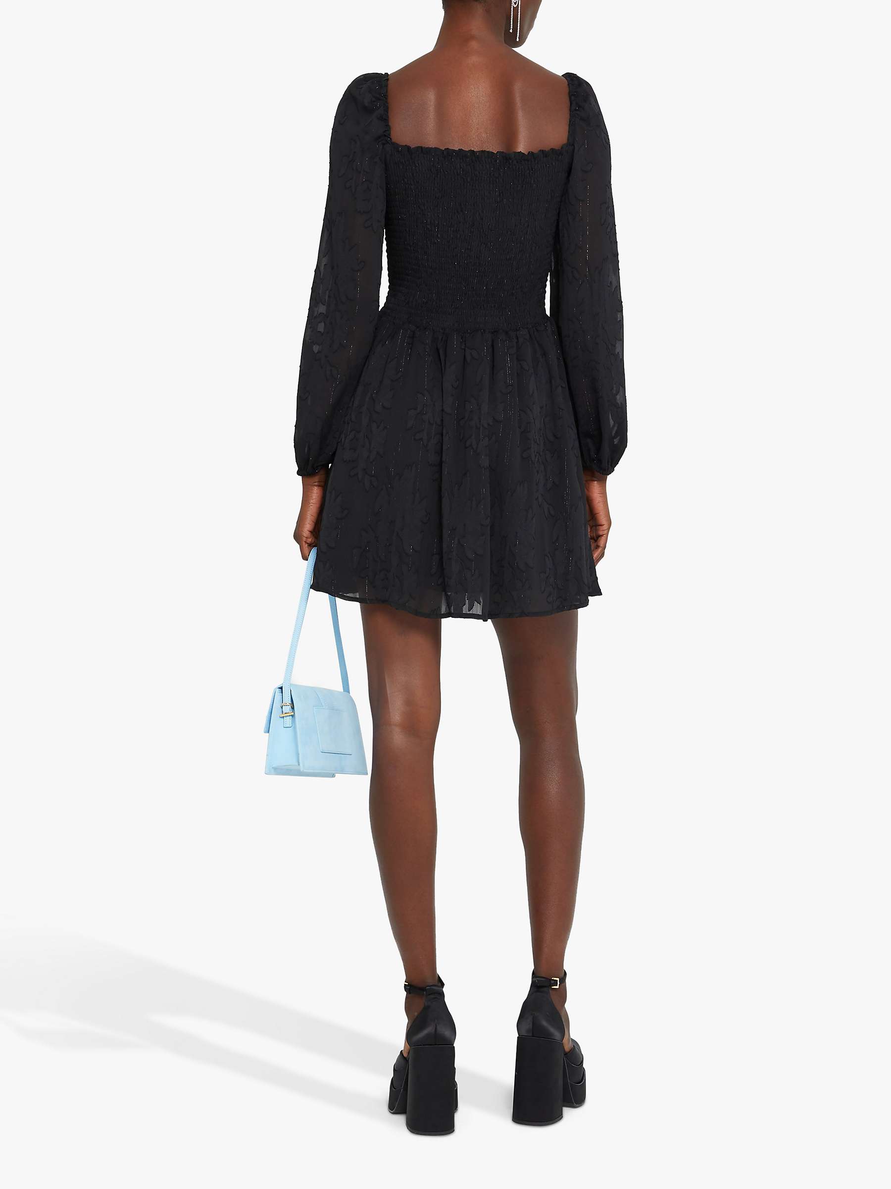 Buy kourt Wren Fitted Bodice Mini Dress, Black Online at johnlewis.com