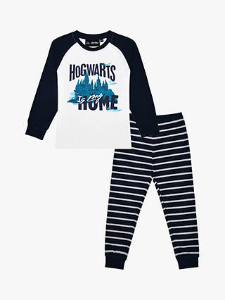Fabric Flavours Kids' Hogwarts Pyjamas & Marauders Map Backpack Set, Blue