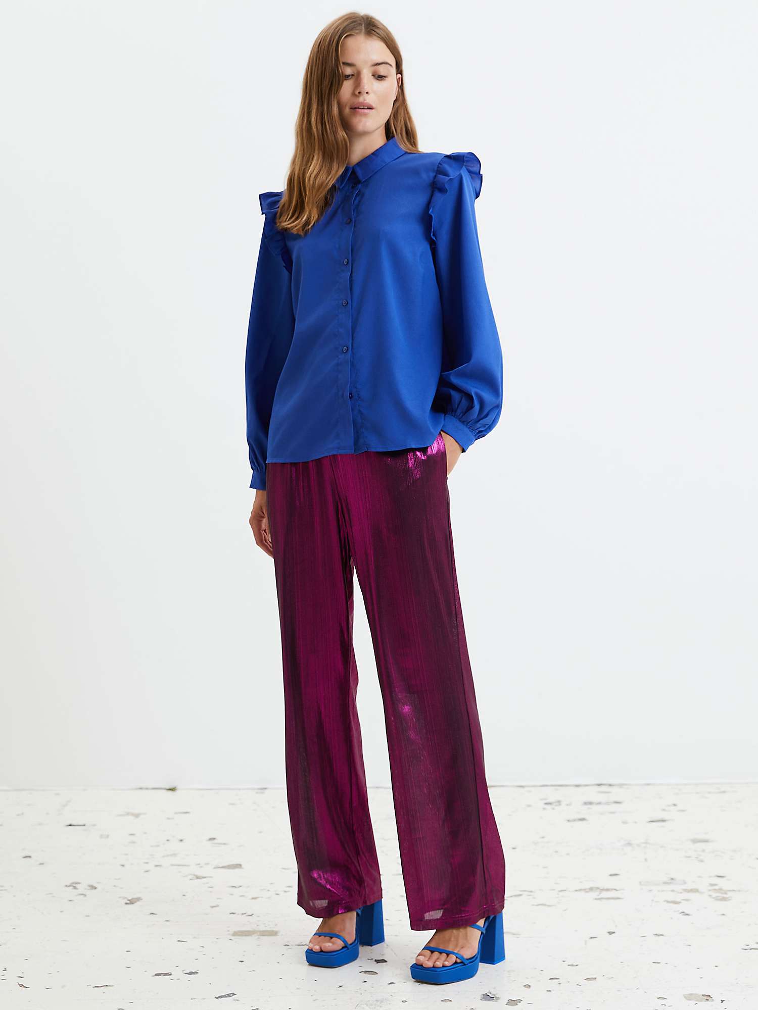 Buy Lollys Laundry Alexis Frill Detail Blouse Online at johnlewis.com