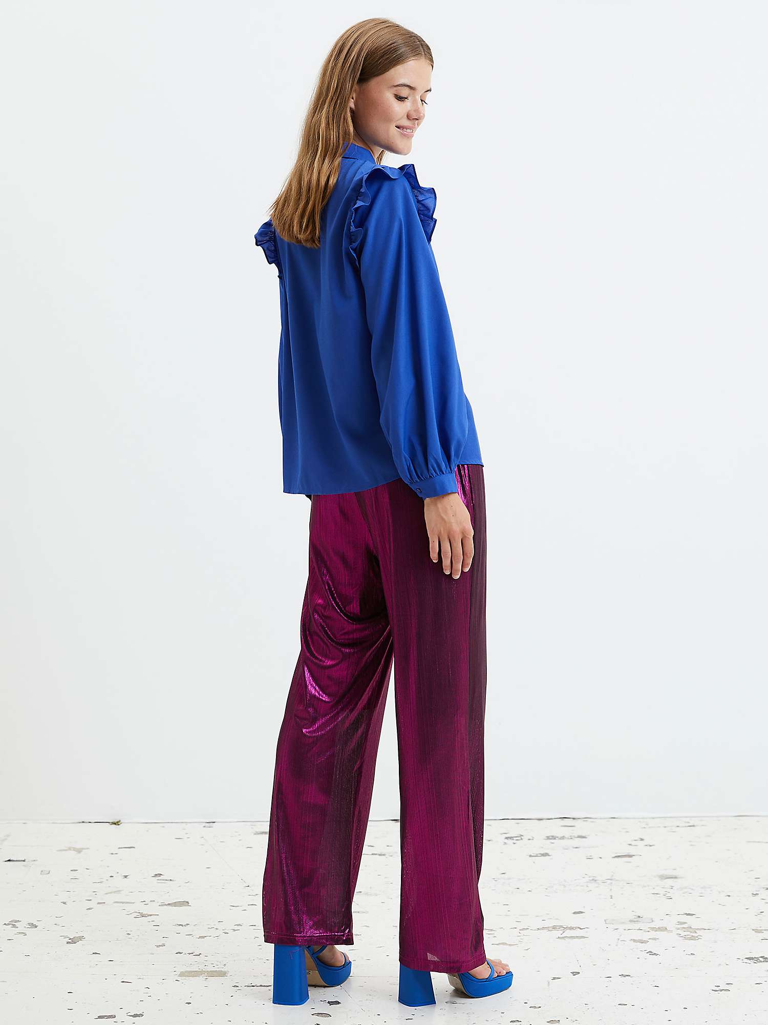 Buy Lollys Laundry Alexis Frill Detail Blouse Online at johnlewis.com