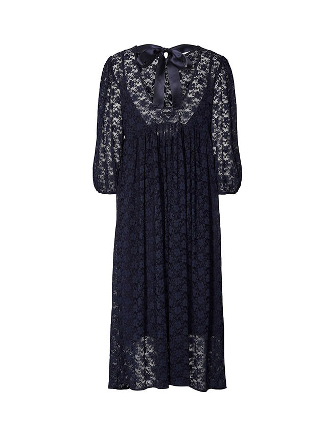 Lollys Laundry Marion Lace Midi Dress, Dark Blue