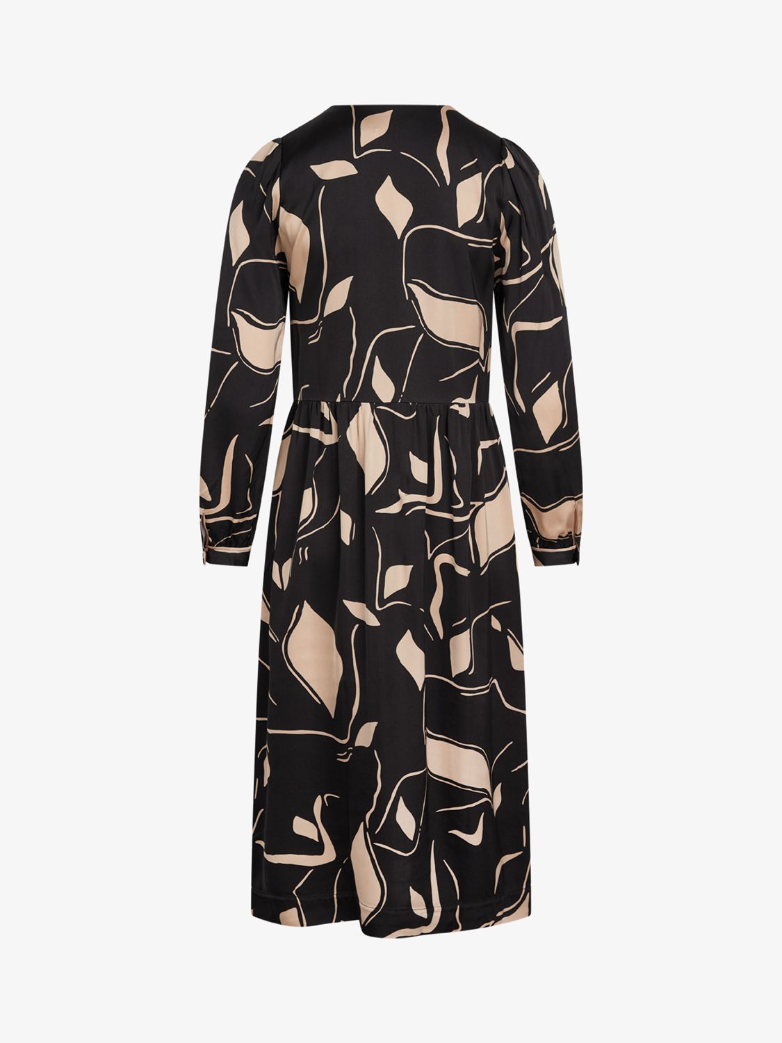 Noa Noa Sianna Abstract Print Midi Dress, Beige/Black, 10