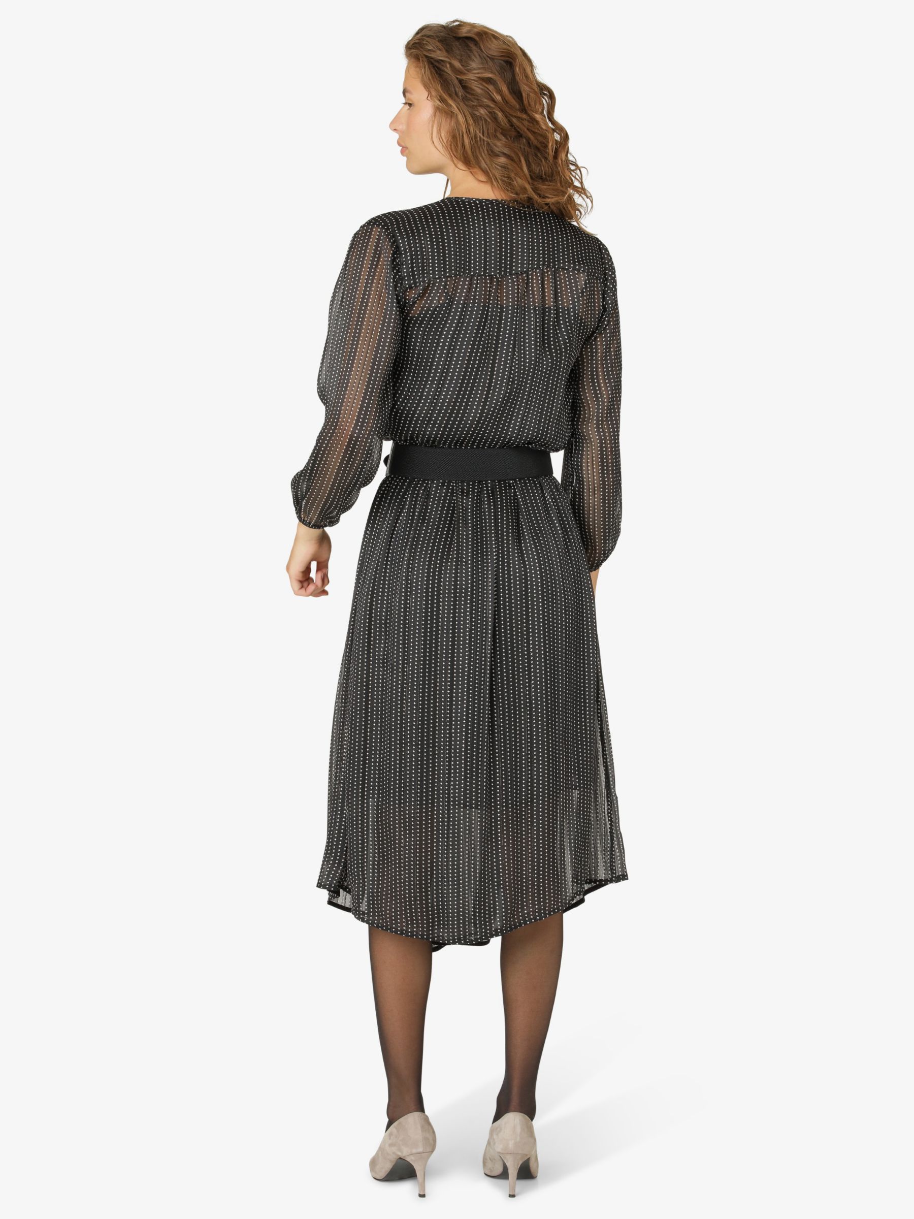 Buy Noa Noa Gertha Shimmer Georgette Dress, Black Online at johnlewis.com