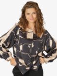 Noa Noa Sonia Abstract Artwork Print Blouse, Beige/Black