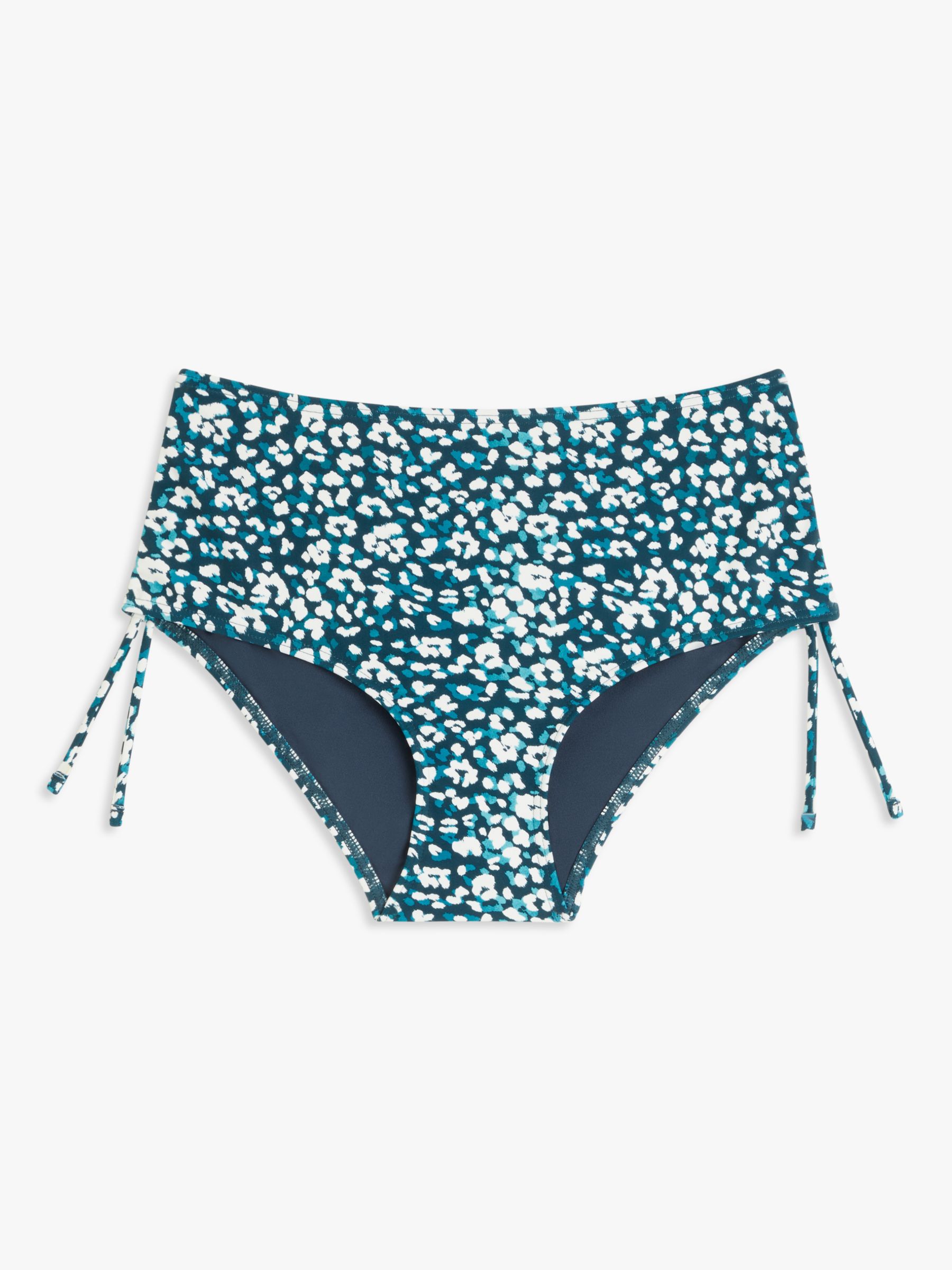 Buy John Lewis Rio Ruched Bikini Shorts, Navy/Turquoise Online at johnlewis.com