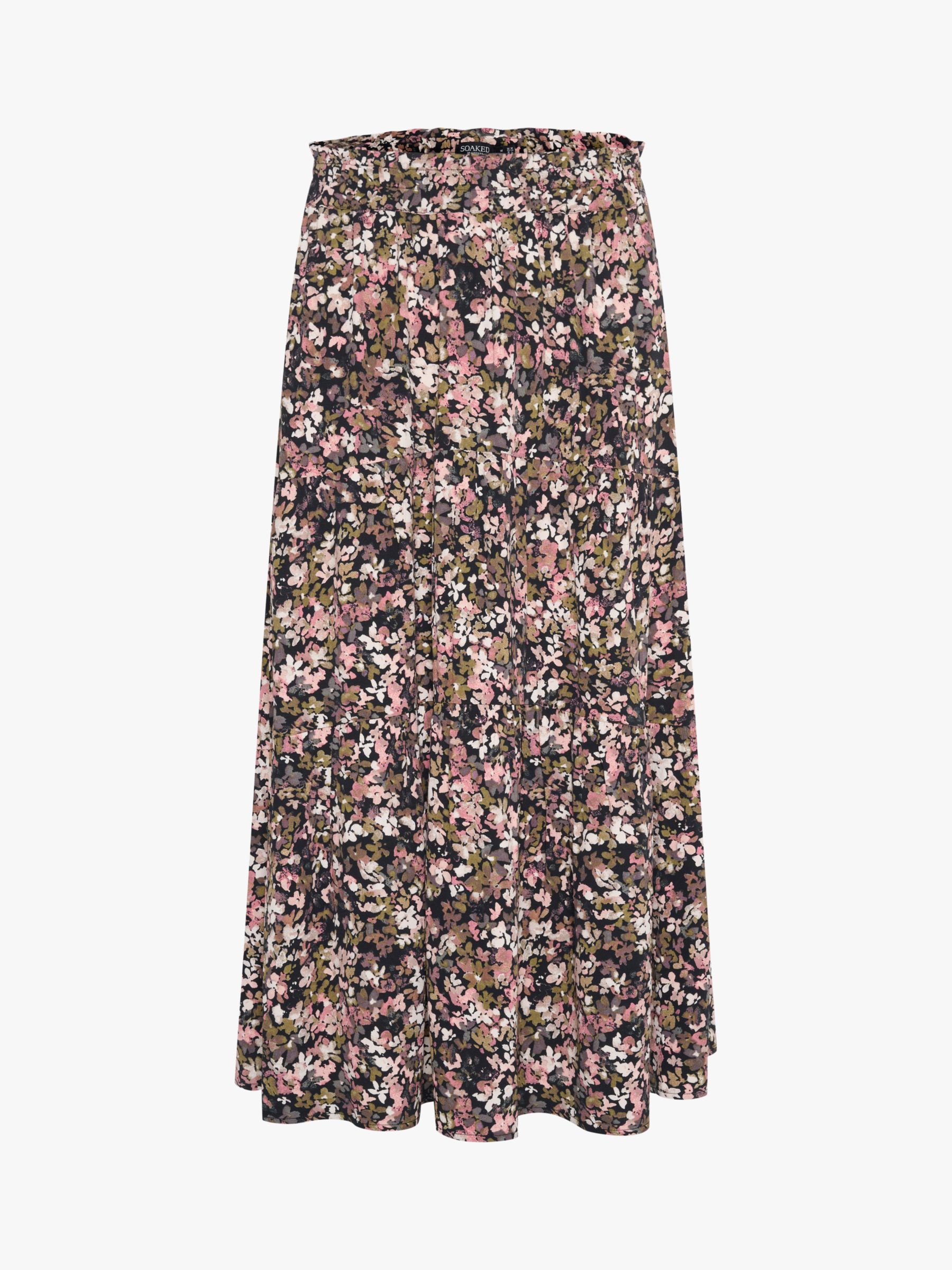 Soaked In Luxury Ebba Floral Midi Skirt, Tea Leaf Daisy Field at John ...