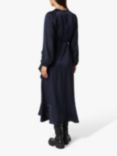 Soaked In Luxury Karven Long Sleeve Wrap Dress, Night Sky