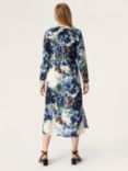 Soaked In Luxury Ahnita Floral Print Midi Dress, Blue/Multi