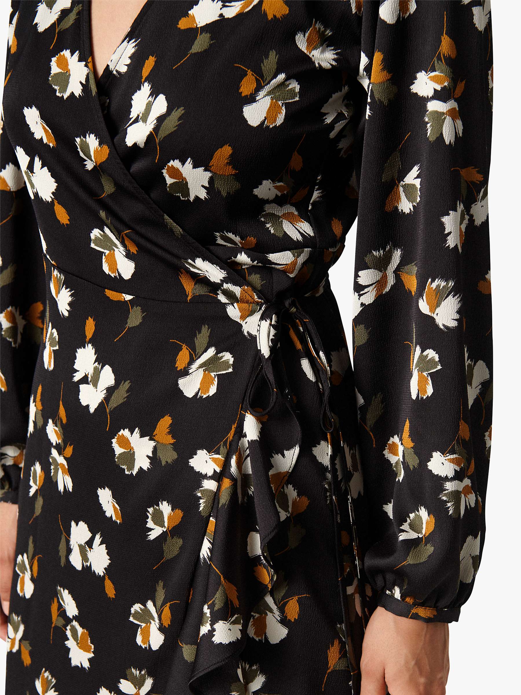 Buy Soaked In Luxury Karven Long Sleeve Dress, Black Feather Flower Online at johnlewis.com