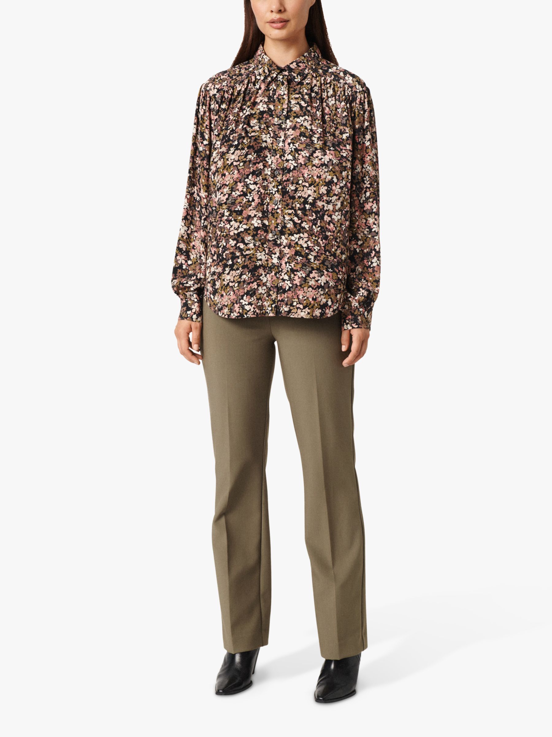 Buy Soaked In Luxury Ebba Long Sleeve Floral Shirt, Tea Leaf Daisy Field Online at johnlewis.com