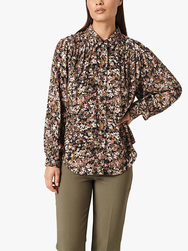 Soaked In Luxury Ebba Long Sleeve Floral Shirt, Tea Leaf Daisy Field