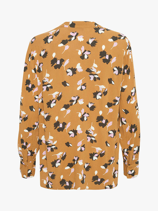 Soaked In Luxury Zaya Floral Blouse, Golden Brown Feather