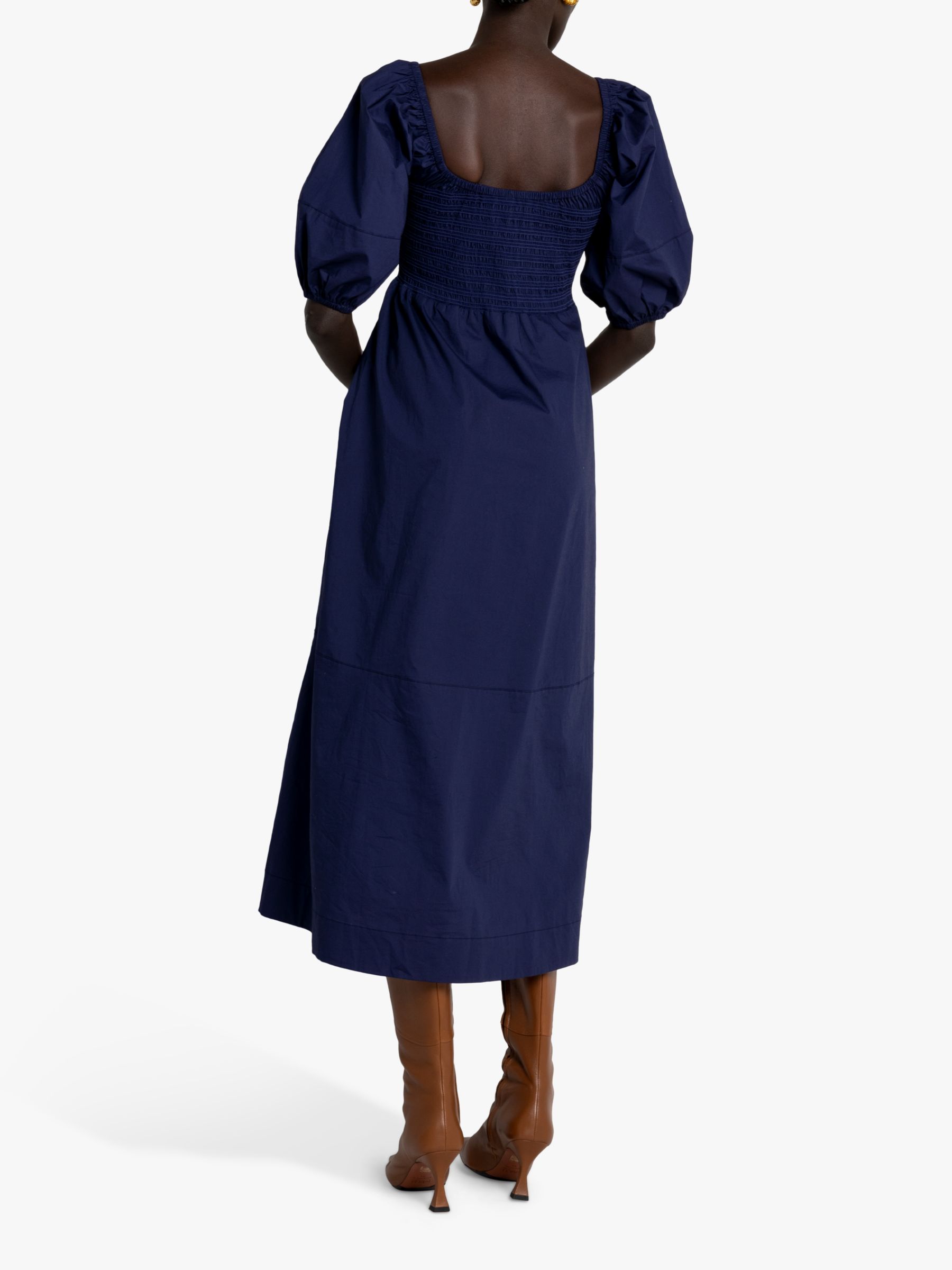 Buy o.p.t Isabelle Midi Dress, Navy Online at johnlewis.com