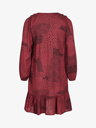 Unmade Copenhagen Loulou Abstract Mini Dress, Print Brown/Pink