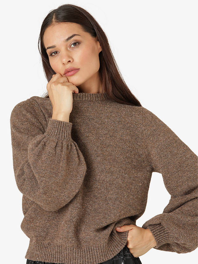 Unmade Copenhagen Rit Long Sleeve Jumper, Brown