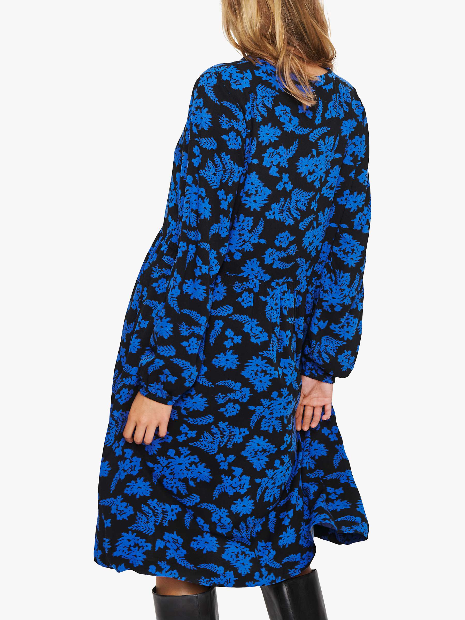Buy Saint Tropez Ilga Nanna Floral Midi Dress, Black Wind Flowers Online at johnlewis.com