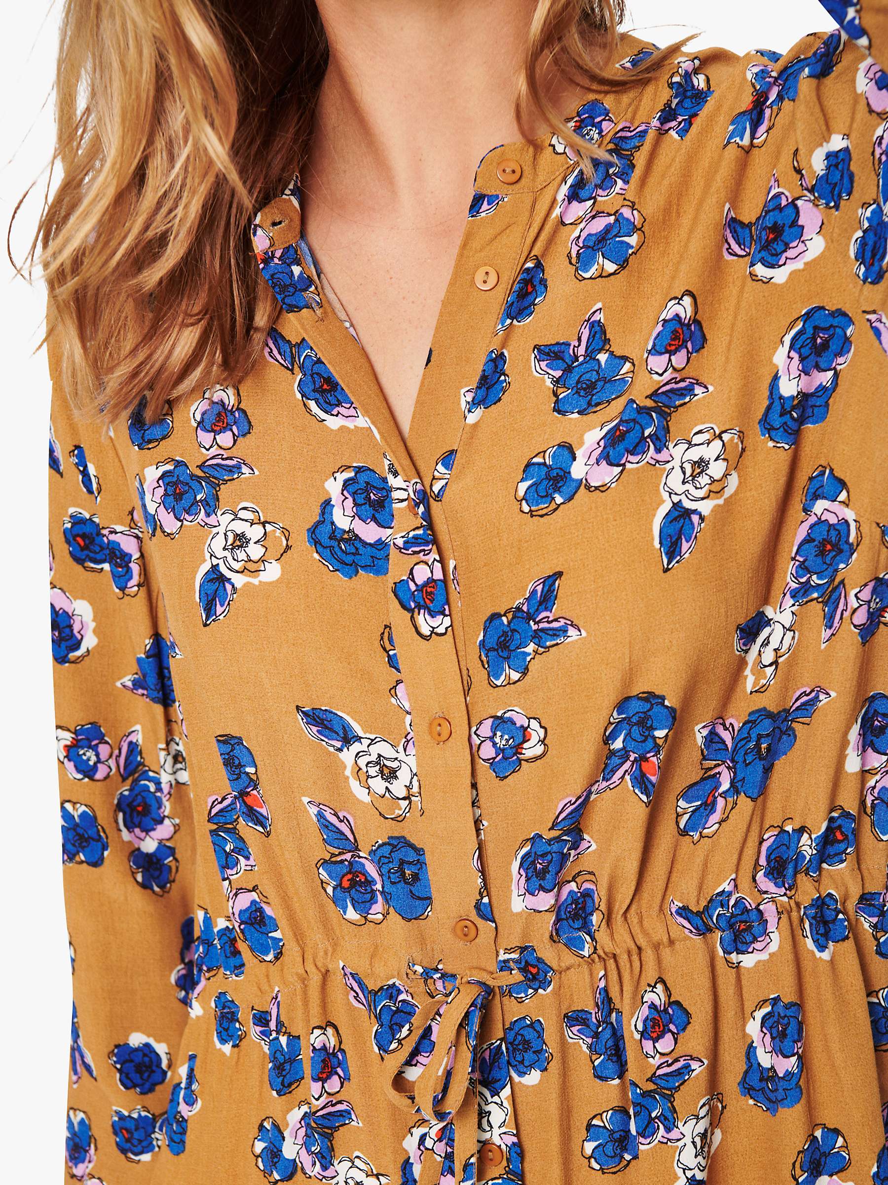 Buy Saint Tropez Randy Floral Midi Shirt Dress, Dijon Painterly Online at johnlewis.com