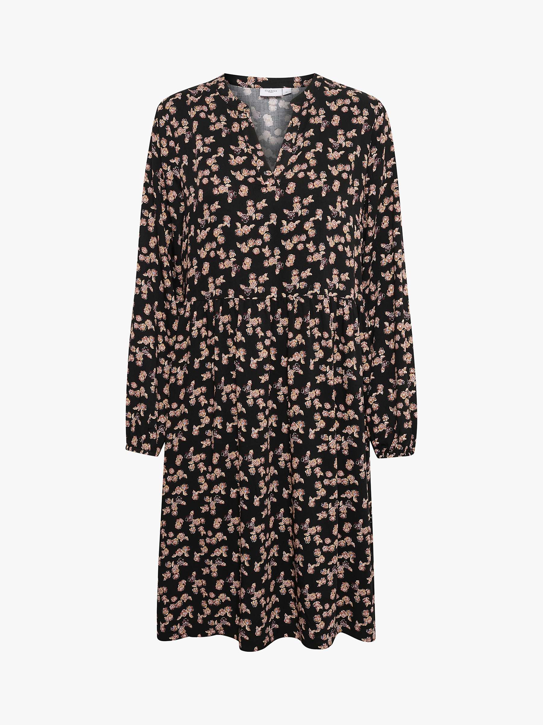 Buy Saint Tropez Ilga Nanna Floral Midi Dress, Black Painterl Online at johnlewis.com